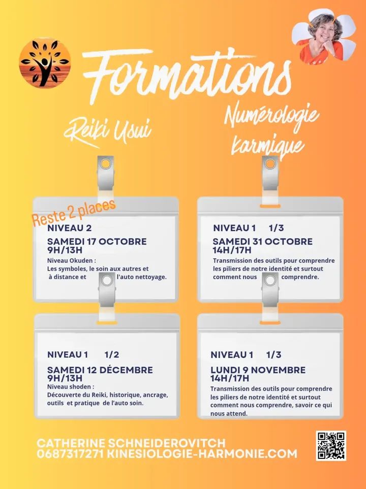 formation reiki numerolgie oct nov dec 2026 date, octobre,nov,dec,formation ,reiki,numerologie ,